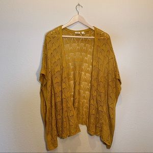 Mustard Knitted Shrug Cover